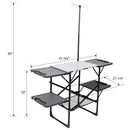 Folding Camping Kitchen Table with Heat-Resistant Top