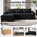 Cloud L-Shaped Corduroy Sectional Sofa with Chaise Lounge