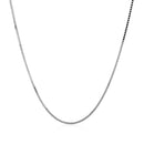14k White Gold Classic Box Chain 0.8mm
