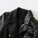 Crocodile Leather Slim-fit Jacket