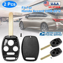 2Pcs Keyless Entry Remote Shell Case Fit For Honda Accord 2008-2012 Car Key Fob Pad _x000B__x000B_Replacement N5F-S0084A N5F-A05TAA w/ Uncut Blade