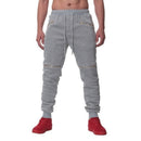 Men's Sports Pants with Double Pockets and Zip Design