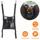 Car Mesh Organizer 3 Layer Seat Back Net Pocket Bag Cargo Elastic Tissue Purse Holder Driver Storage Netting Pouch Barrier of Backseat for Kids Pets