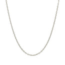 14k White Gold Round Cable Link Chain 1.5mm