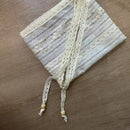 Embroidered Lace-trimmed Floral Silk Scarf