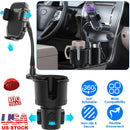 2 In 1 Car Cup Phone Holder Automotive Drink Holder with 360¡ Rotating Gooseneck Phone Mount Adjustable Base Fit for Most Phones Cups Vehicles