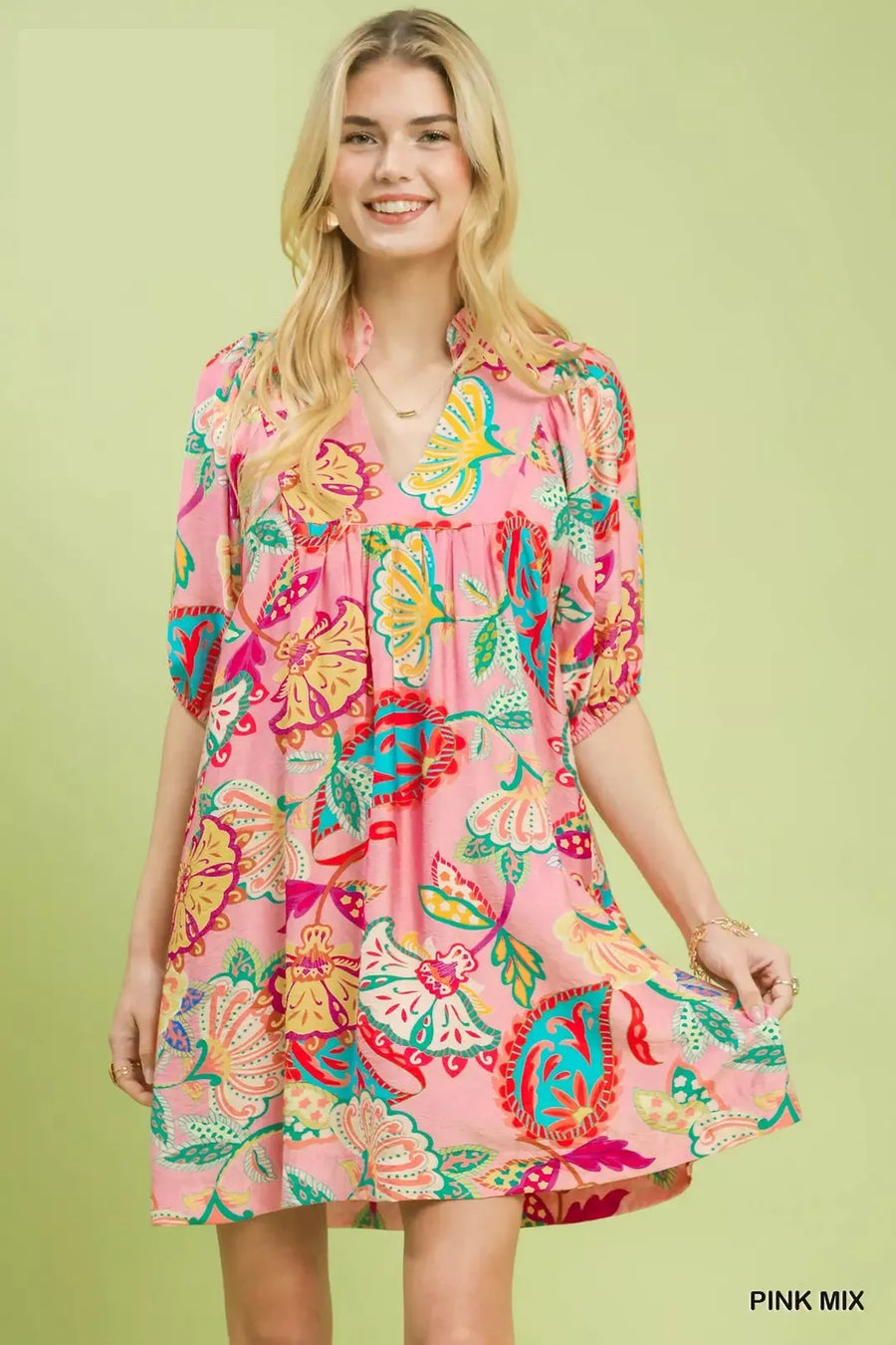 Umgee Paisley Print Mini Dress – Ralphie's Funhouse Umgee Paisley Print Mini Dress – Ralphie's Funhouse