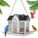 Barn Bird Feeder with Lift Top Lid and Viewing Window