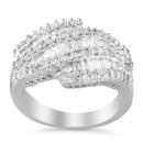 14K White Gold Diamond Cocktail Ring Band (1 3/4 Cttw, H-I Color, SI2-I1 Clarity) - Size 6-1/2