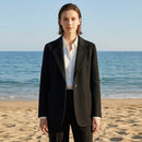 Double-breasted Wool Suit Coat For Women