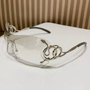 Cobra-shaped Sporty Rimless Side-cut Sunglasses