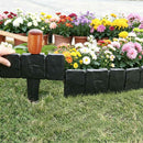 Plastic Garden Lawn Edging 20-Piece Cobblestone Effect