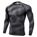 Men's Sports Long Sleeve 3D Print Workout Shirt