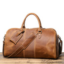 Retro New Men's Genuine Leather Portable Travel Bag