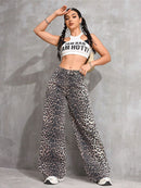 Floor-length Flared Straight-leg Denim Jeans For Women