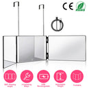 3 Way Mirror with LED Telescopic Hanger Tri-fold Mirror Personal Makeup Mirror with Micro USB Cable for Self Shaving Hair Cutting Dyeing Curling Braid