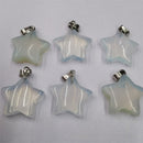 Natural Stone Crystal Agate Star Pendant