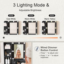 Vanity Desk Set with LED Lighted Mirror & Padded Stool