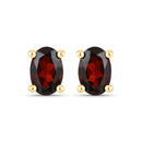 1.02 Carat Genuine Garnet .925 Sterling Silver Earrings