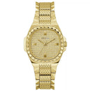 Guess Women's Rebellious Gold Tone Analog