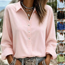 Womens Elegant And Fashionable Button-up Collar Shirt