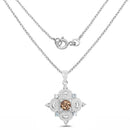 3.00 Carat Genuine Smoky Quartz, Blue Topaz and White Topaz .925 Sterling Silver Pendant