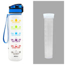 1L Tritan Motivational Water Bottle with Time Marker