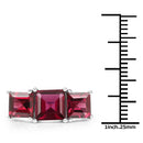4.87 Carat Genuine Rhodolite .925 Sterling Silver Ring