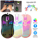 Wired Gaming Mouse 7200 DPI Laptop Optical Mouse Honeycomb Lightweight  Mouse with 4 Adjustable DPI Levels 7 Changeable Colors 6 Keys