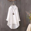 Women's Mid-length Loose Long Sleeve Cotton Shirt