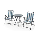 3 Pieces Outdoor Folding Chair Set Portable Folding Chair Set