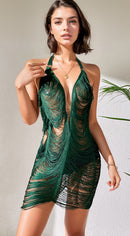 Low Cut Fringe Chemise