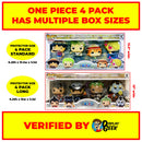 Pop Protector for Funko Pop 4 Pack One Piece - Monkey D Luffy & Roronoa Zoro & Nami & Sanji Box