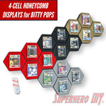 4-CELL Honeycomb Wall Display for Bitty Pops | Organize Bitty Pops for easy display!