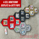 4-CELL Honeycomb Wall Display for Bitty Pops | Organize Bitty Pops for easy display!