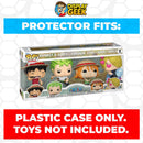 Pop Protector for Funko Pop 4 Pack One Piece - Monkey D Luffy & Roronoa Zoro & Nami & Sanji Box
