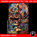 [4 PACK] AMAZING SPIDER-MAN #797, #798, #799, #800 UNKNOWN COMICS CONNECTING COVERS KIRKHAM 2018