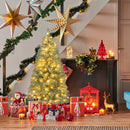 Pre-Lit Blue Artificial Christmas Tree Slim with 9 Lighting Modes