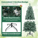 Pre-Lit Blue Artificial Christmas Tree Slim with 9 Lighting Modes