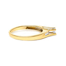 14K Yellow Gold 1/4 Cttw Princess Cut Diamond Engagement Ring