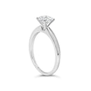14K White Gold 1.0 Cttw Round Lab Grown Diamond 4 Prong Solitaire Engagement Ring (F-G Color, VS2-SI1 Clarity) - Ring Size 7