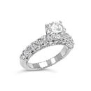 14K White Gold 3 1/5 Cttw Lab Grown Diamond Vintage Style Engagement Ring - Size 7