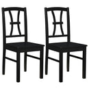 Dining Chairs Set of 2 with Cross Back and Rubber Wood Frame