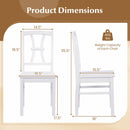 Dining Chairs Set of 4 with Cross Back and Rubber Wood Frame