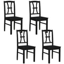 Dining Chairs Set of 4 with Cross Back and Rubber Wood Frame