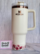 BURGUNDY MAGNOLIA Tumbler Boot -Fall fits 20-40oz NEW! Patent Pending