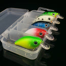 WALK FISH 5-Piece Minnow Lure Set - 5 Colors, Hard Bait
