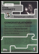 2007-08 Bowman Relics Kevin Garnett #BR-KG
