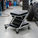 2-in-1 Mechanic Creeper & Z-Seat with 6 Swivel Casters