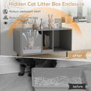 40 Inch Cat Litter Box Enclosure for 2 Cats Hidden Cat Washroom-Gray